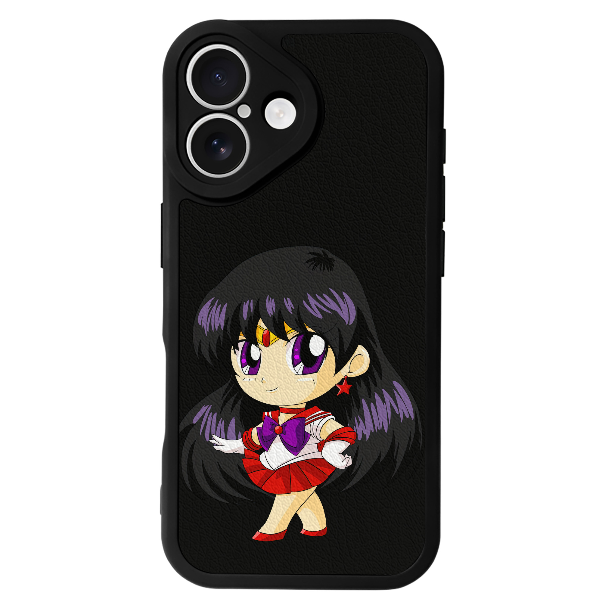 （画像用） 美少女戦士セーラームーン 火野レイ ひの レイ Sailor Moon Hino Rei （セーラーマーズ,Sailor Mars） 【iPhone 16シリーズ対応】シリコンスマホケース（レザー調） 材質：シリコン